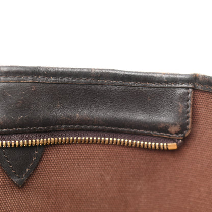 MCM Visetos Dog Bone Striped Shopper Tote Cognac 12 of 17