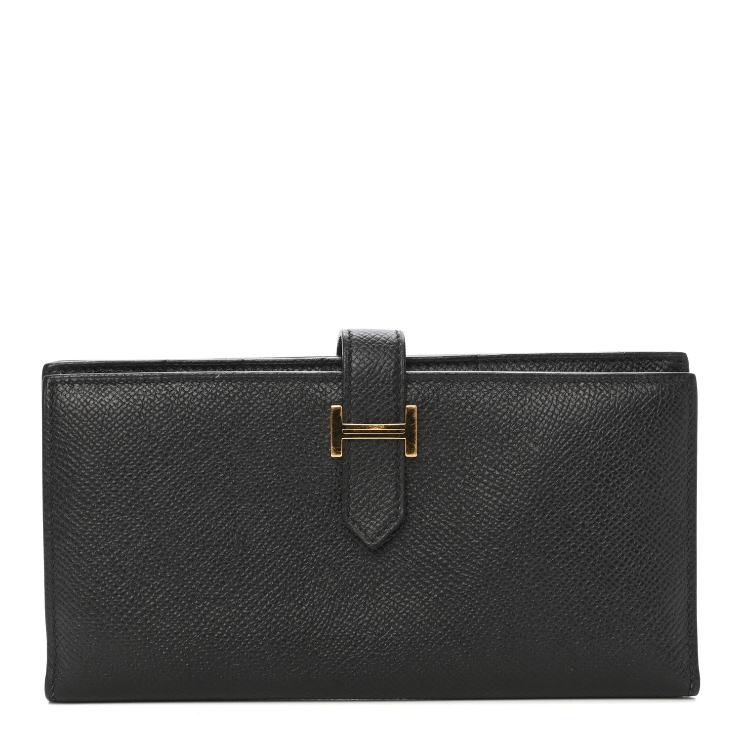 Hermes Epsom Bearn Gusset Wallet Black 1 of 7