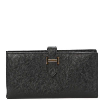Hermes Epsom Bearn Gusset Wallet Black 1 of 7