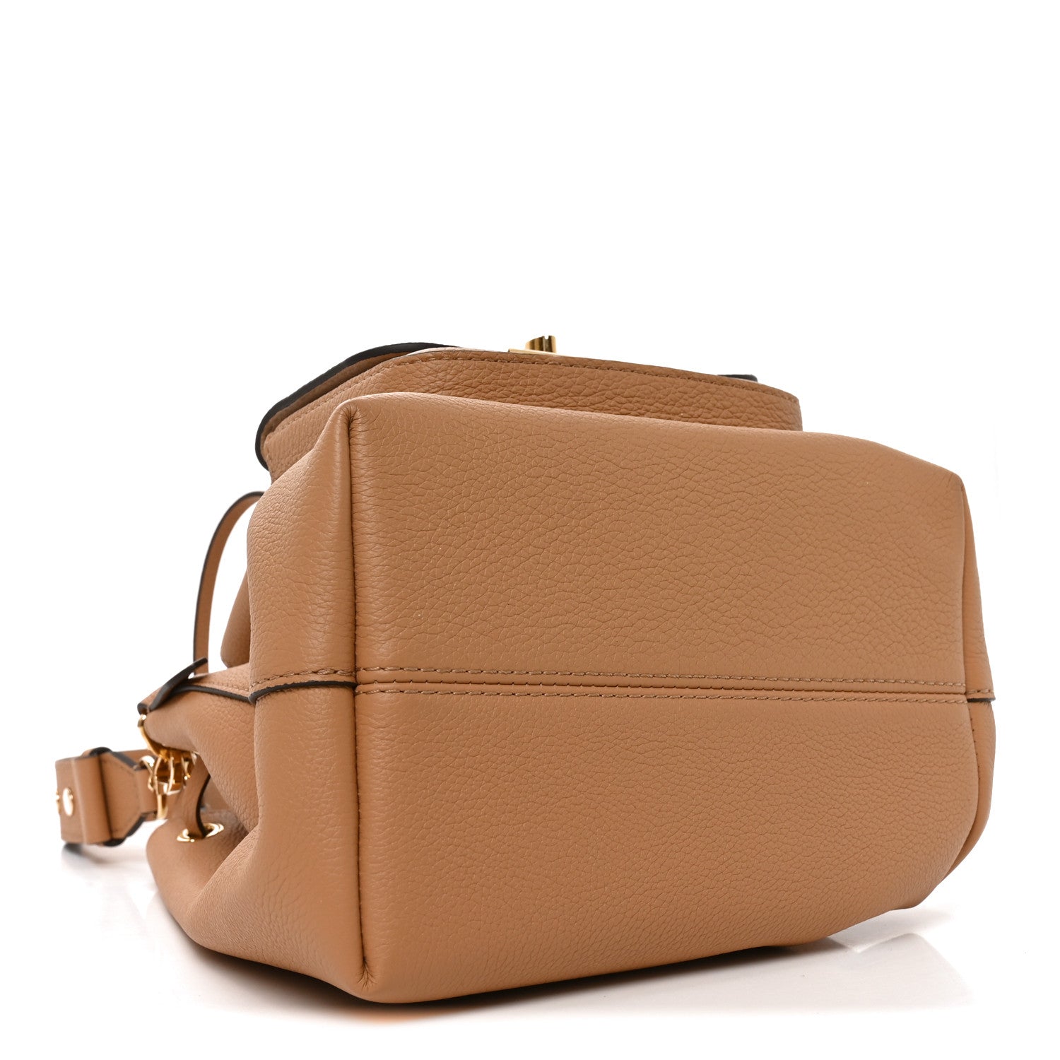 Louis Vuitton Calfskin Lockme Bucket MM Arizona Beige 4 of 9