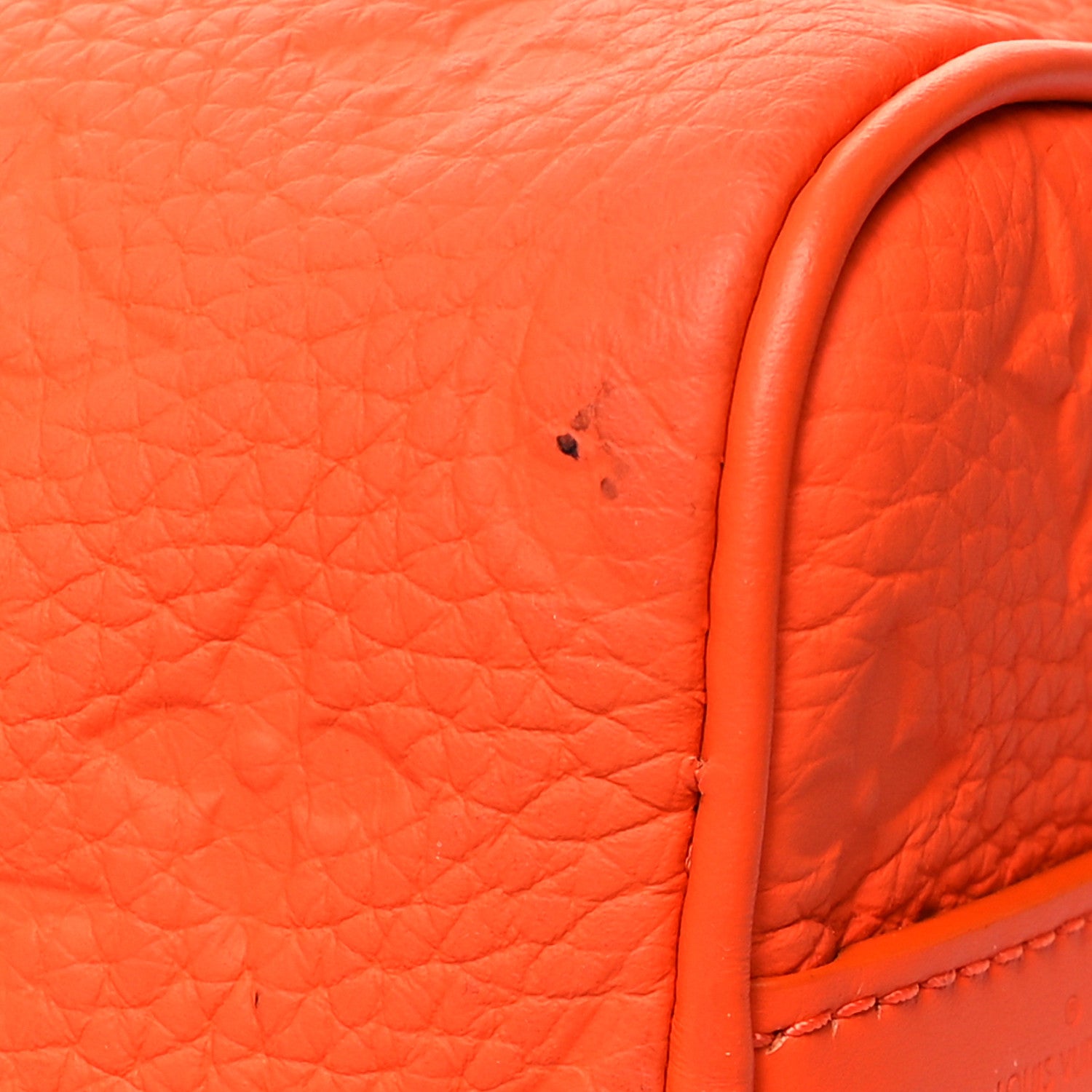 Louis Vuitton Grained Calfskin Aerogram Keepall XS Orange 12 of 14