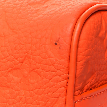 Louis Vuitton Grained Calfskin Aerogram Keepall XS Orange 12 of 14