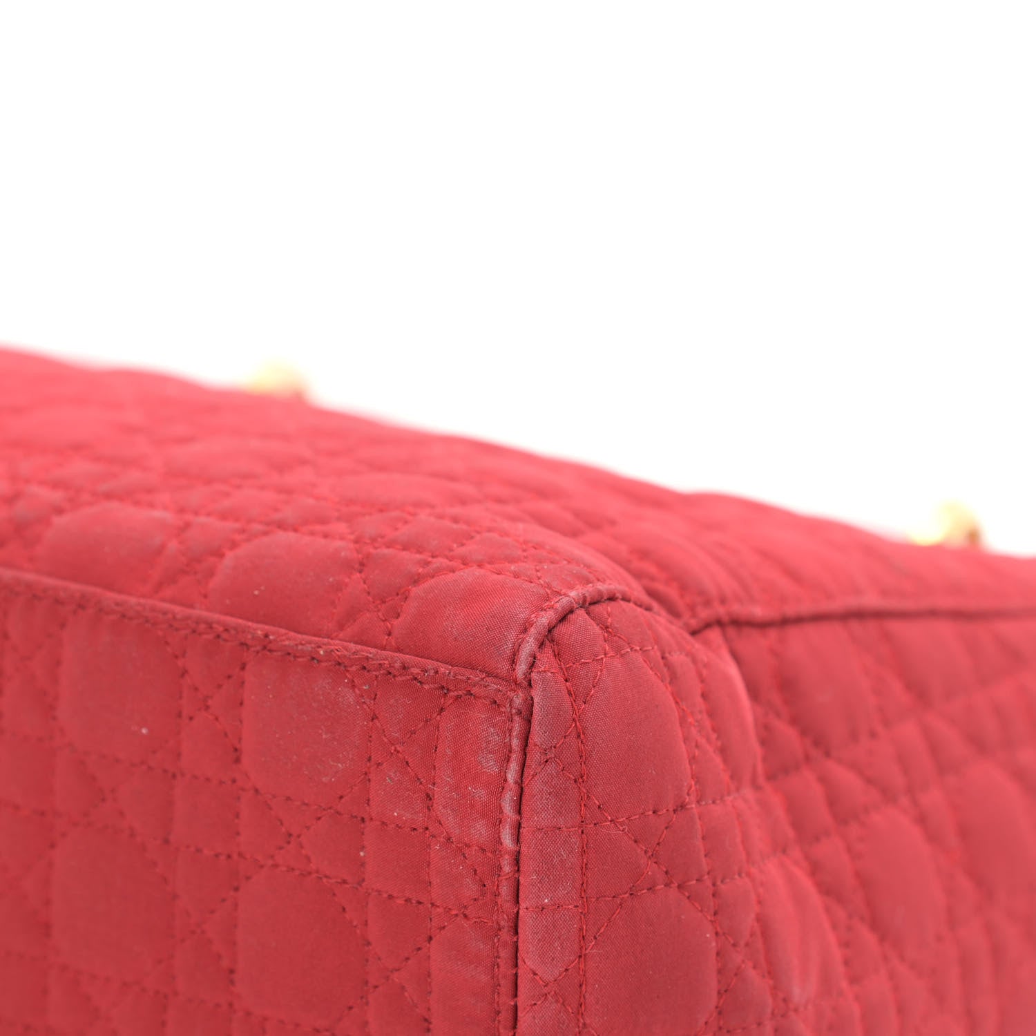 Christian Dior Nylon Cannage Medium Lady Dior Red 10 of 15
