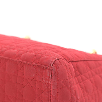 Christian Dior Nylon Cannage Medium Lady Dior Red 10 of 15
