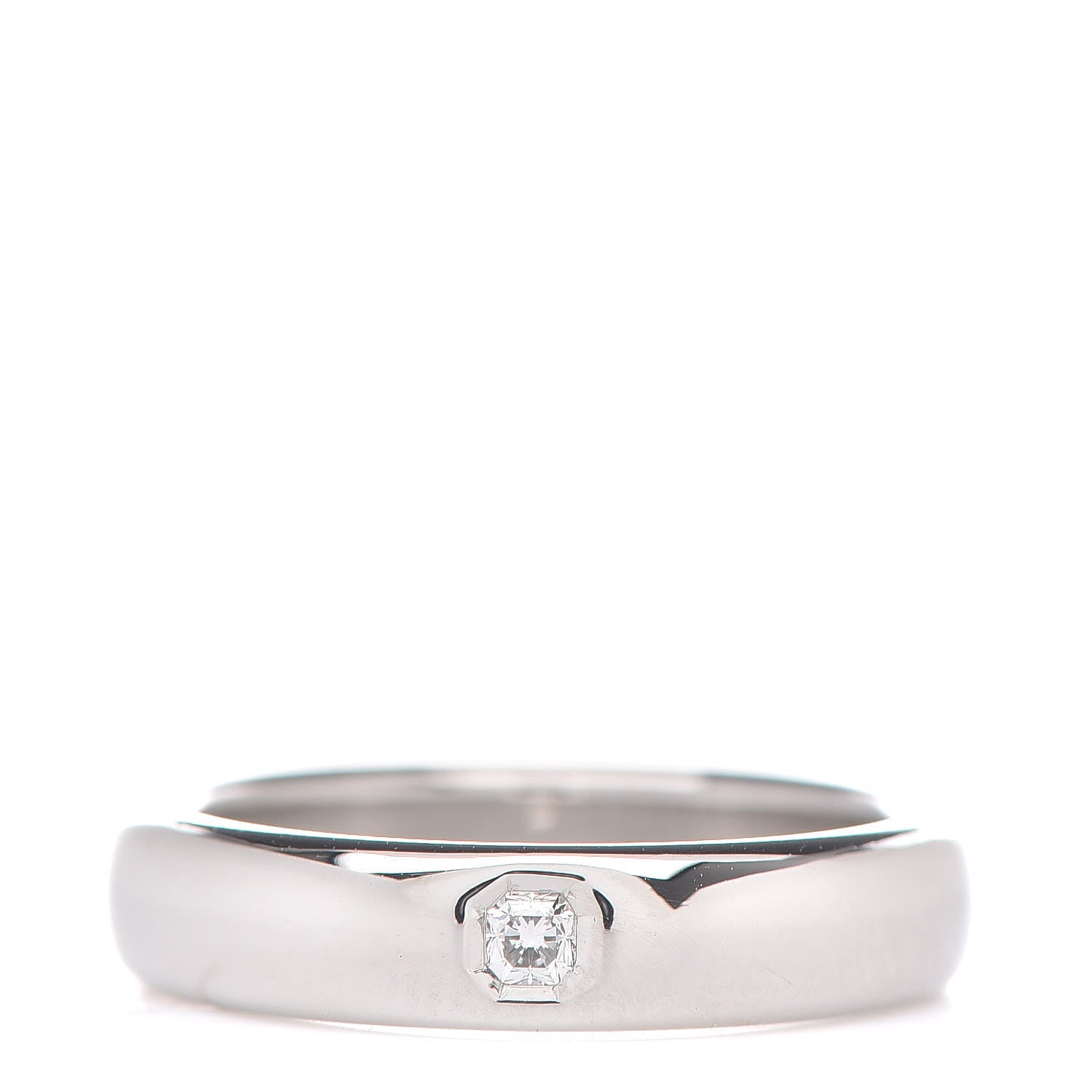 Tiffany Platinum Diamond 4mm Lucida Wedding Band Ring 49 5 1 of 5