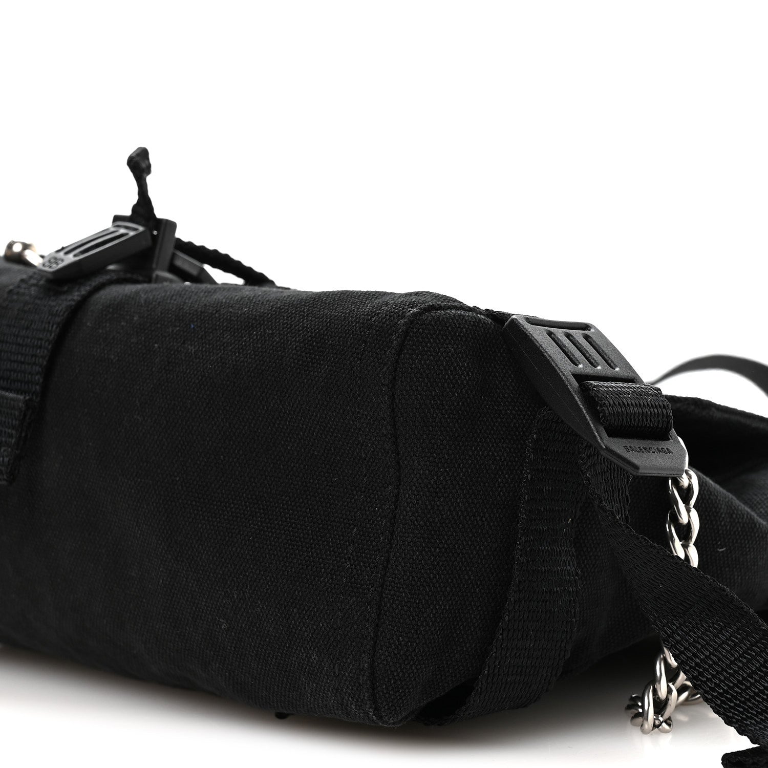 Balenciaga Canvas Pierced Army Messenger Bag Black 10 of 10