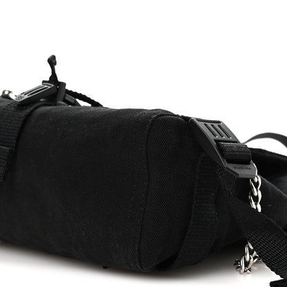 Balenciaga Canvas Pierced Army Messenger Bag Black 10 of 10