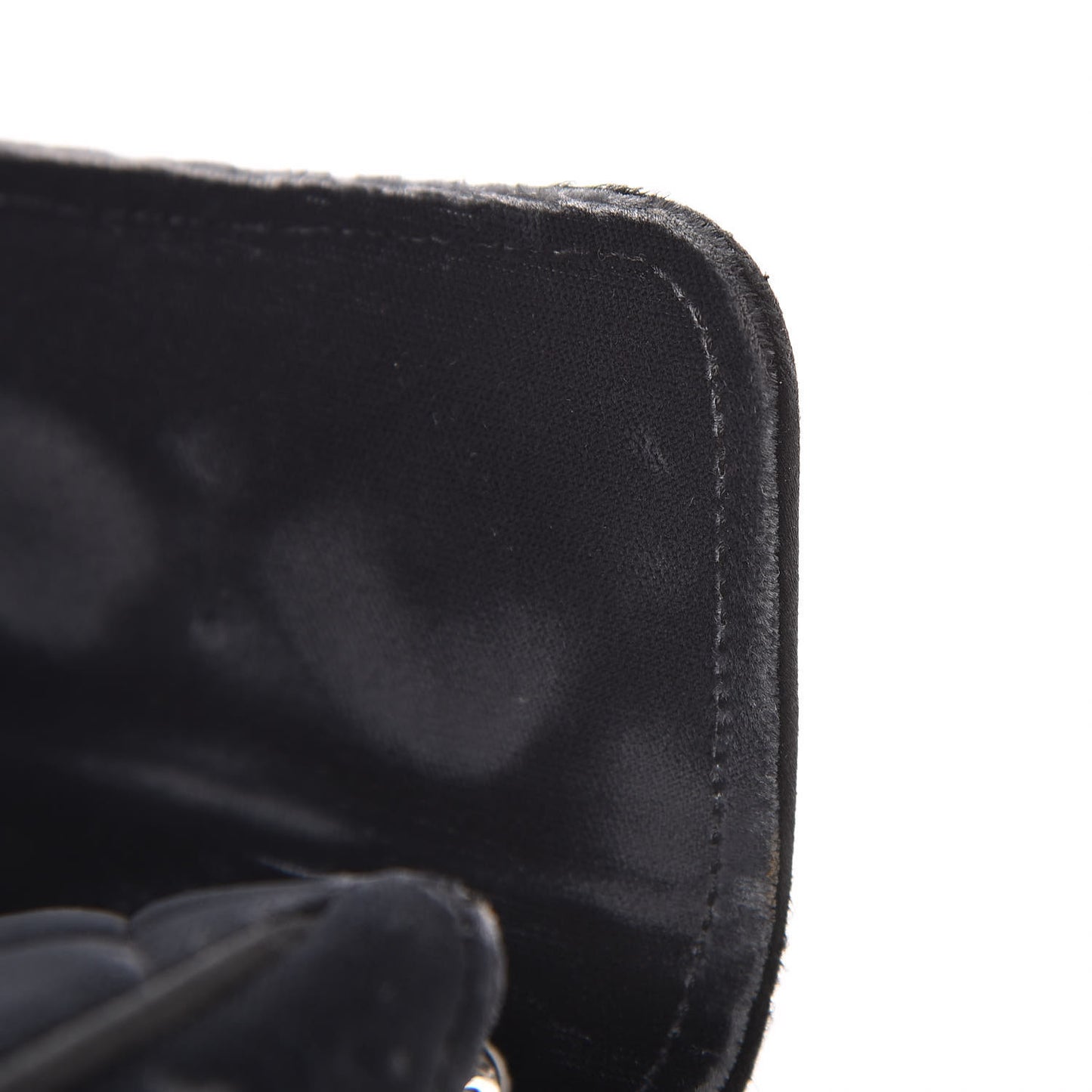 Velvet Quilted East West Flap Black