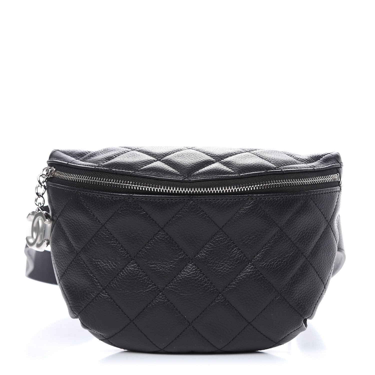 Chanel Grained Calfskin Quilted Waist Belt Bag Black 1 of 9