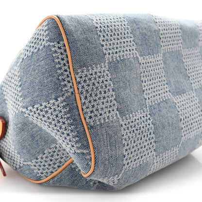 Louis Vuitton Damier Denim 3D Speedy Bandouliere 25 Bleu 8 of 9