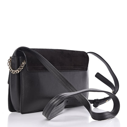 Chloe Suede Calfskin Small Faye Shoulder Bag Black 3 of 10