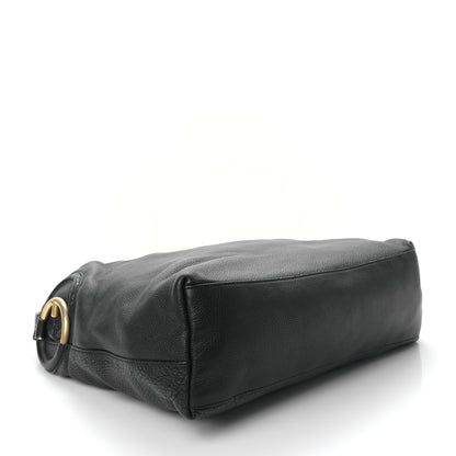 Gucci Pebbled Calfskin Twill Hobo Black 4 of 9