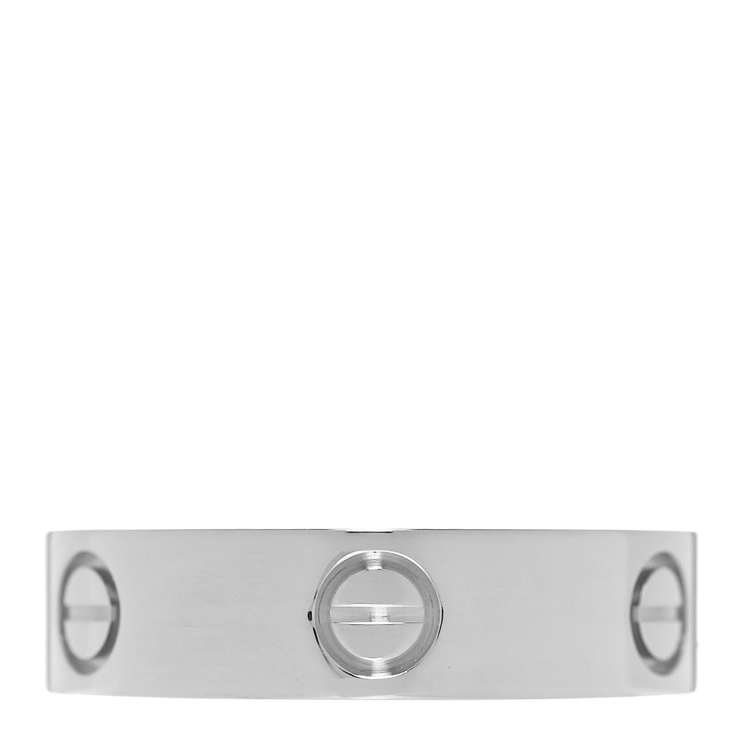 Cartier 18K White Gold 5.5mm LOVE Ring 59 8.75 1 of 4