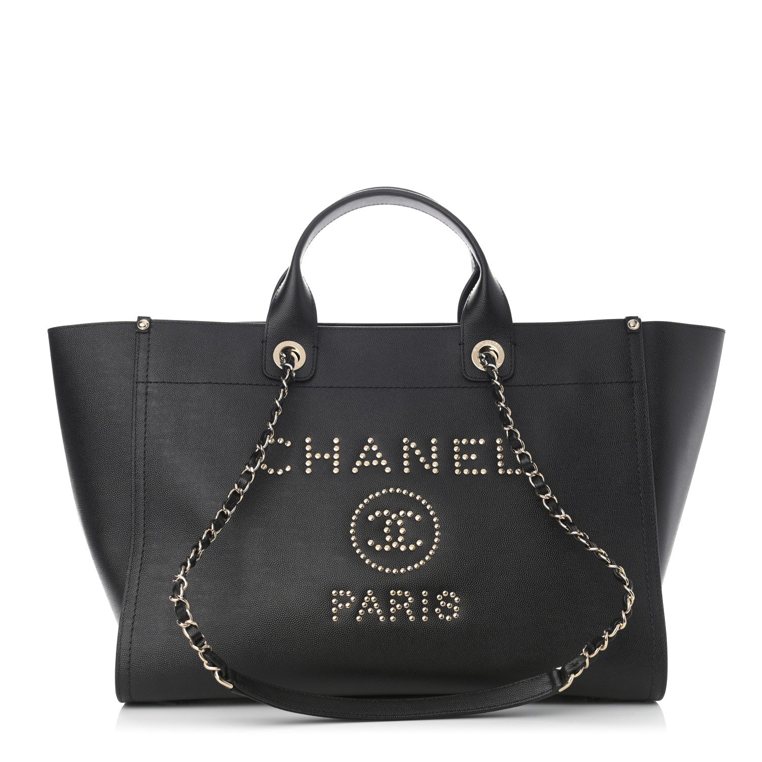 Chanel Caviar Medium Studded Deauville Tote Black 1 of 11