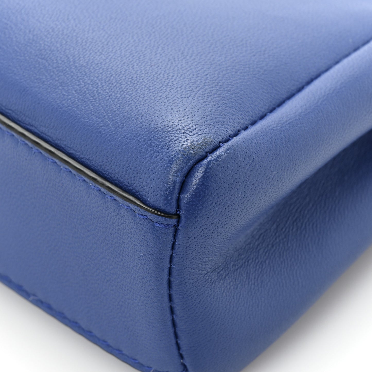 Shiny Nappa Micro Peekaboo Iconic Satchel Bluette
