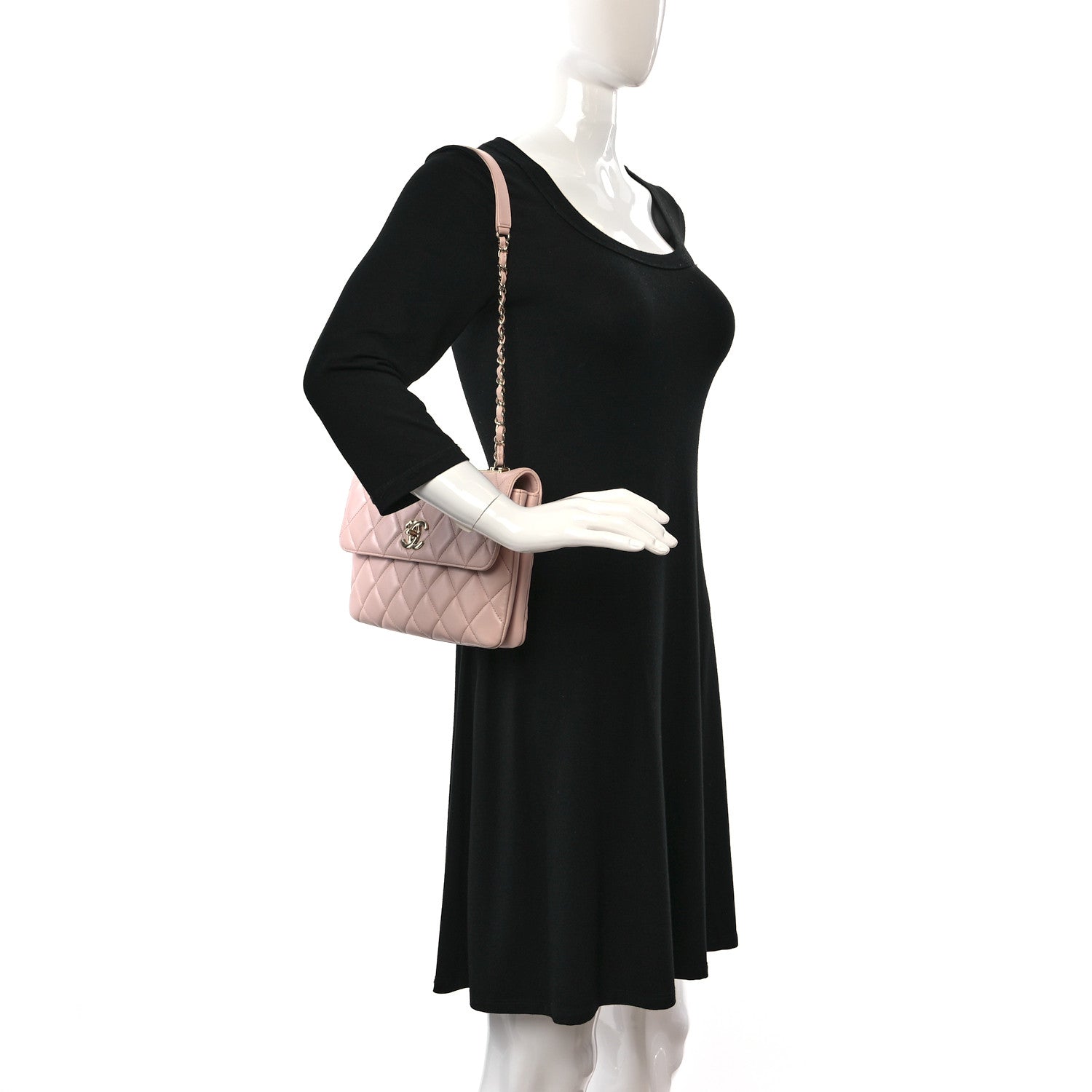 Chanel Lambskin Quilted Medium Trendy CC Flap Pink 2 of 9