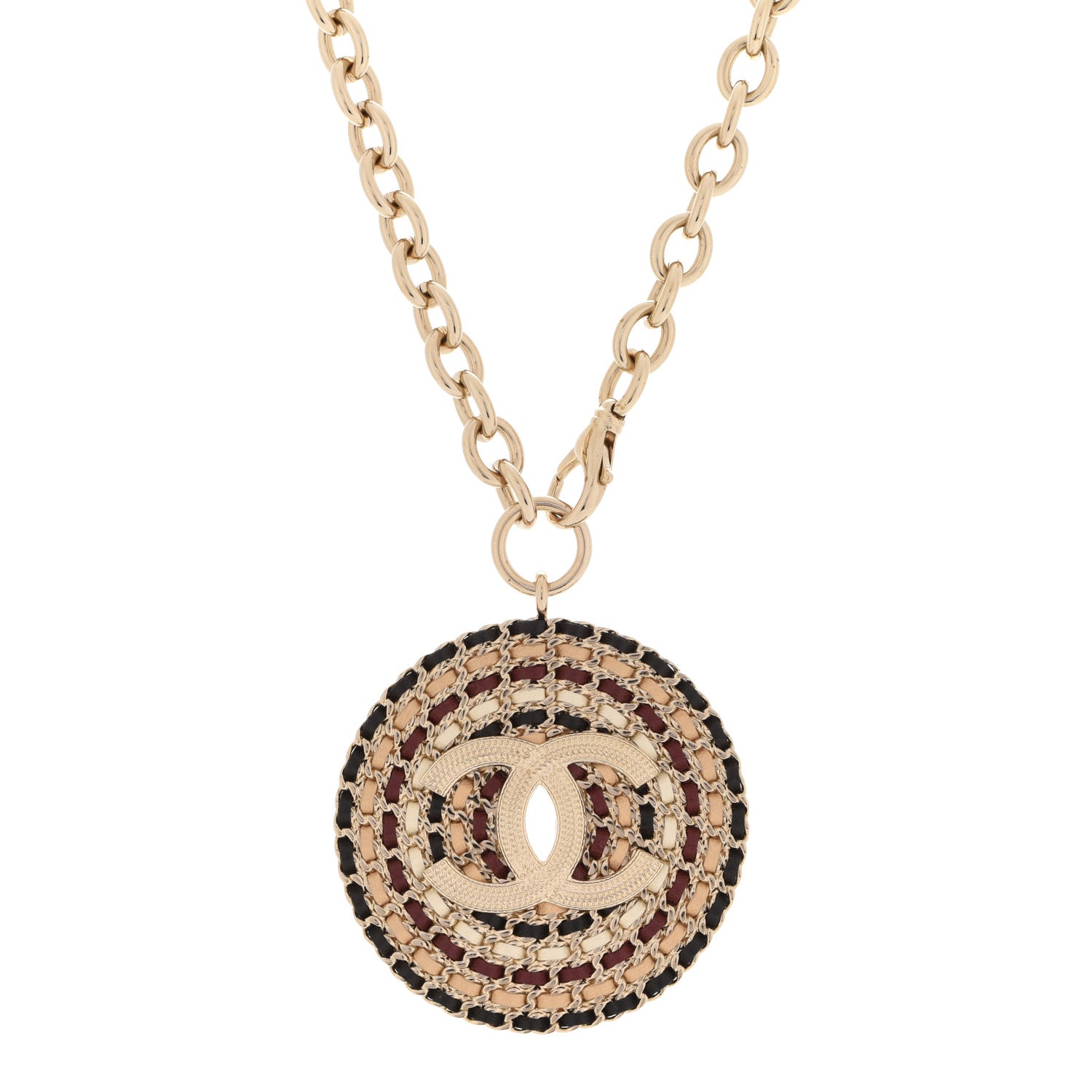 Chanel Lambskin Chain CC Necklace Gold 1 of 6