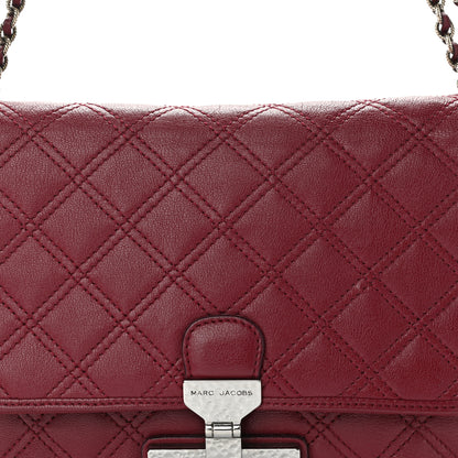 Marc Jacobs Lacquered Lambskin Quilted The Large Single Flap Bordeaux 15 of 15