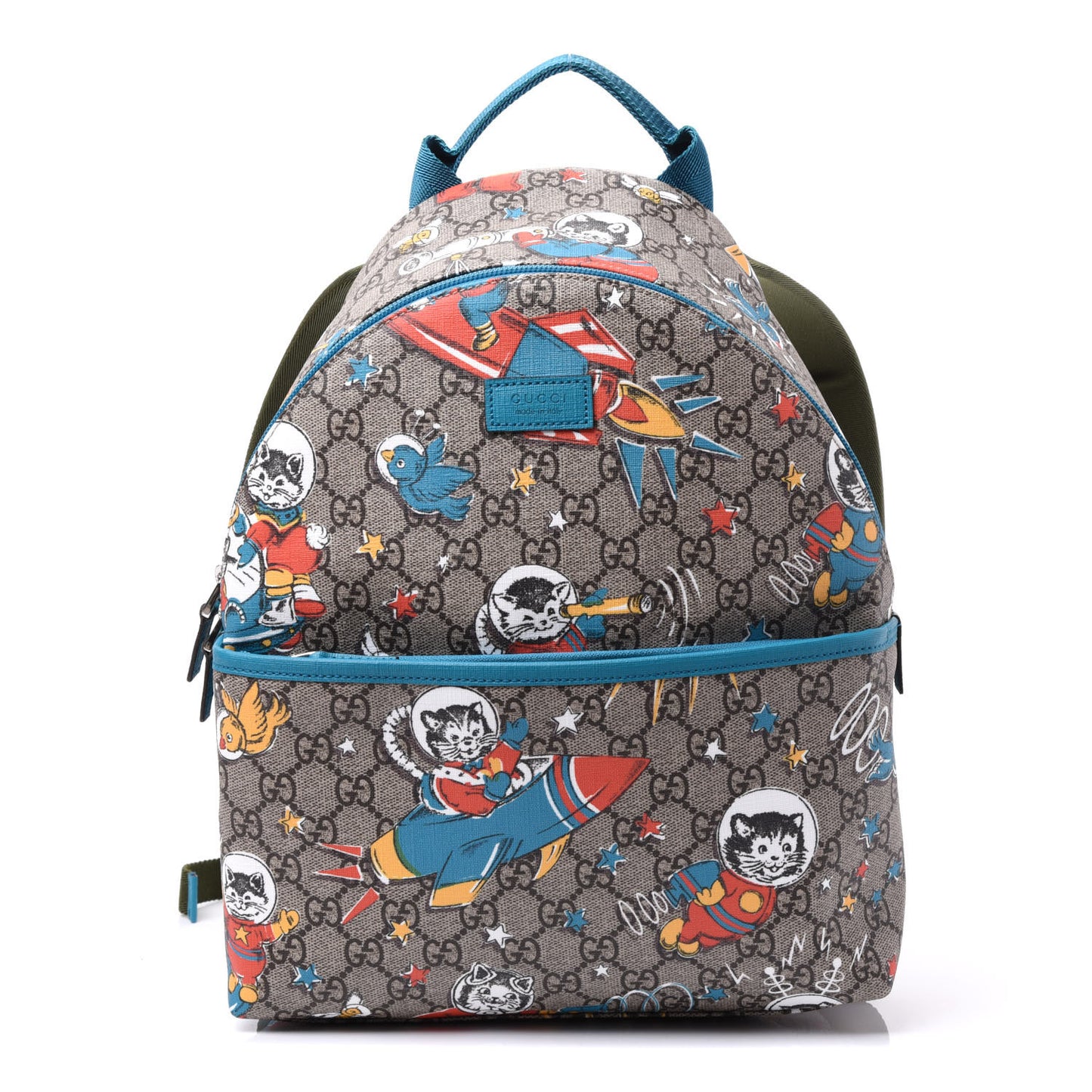 GG Supreme Monogram Space Cats Childrens Backpack