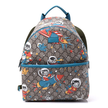 Gucci GG Supreme Monogram Space Cats Childrens Backpack 1 of 8