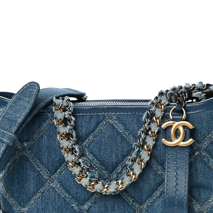 Chanel Denim Calfskin Small Gabrielle Hobo Blue 7 of 10