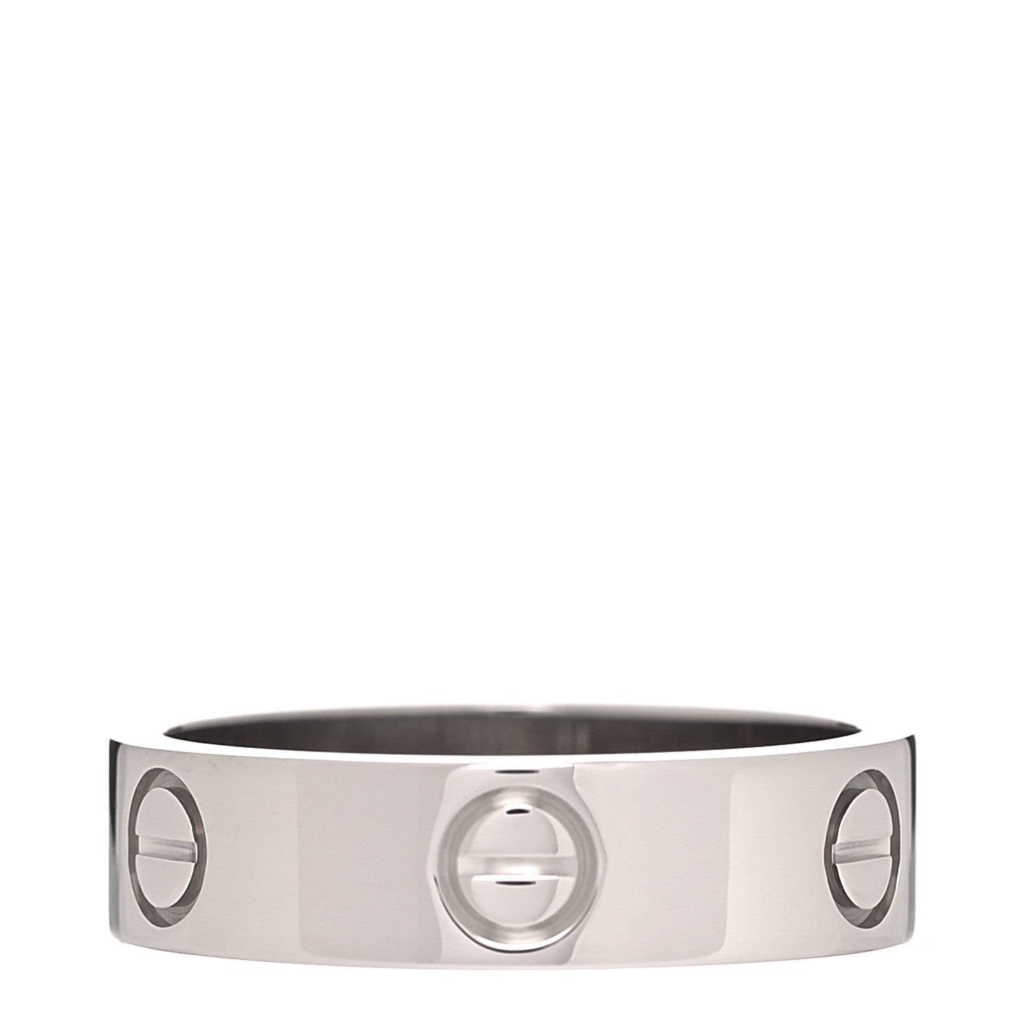 Cartier 18K White Gold 5.5mm LOVE Ring 55 7.25 6 of 8