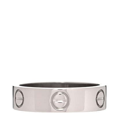 Cartier 18K White Gold 5.5mm LOVE Ring 55 7.25 6 of 8