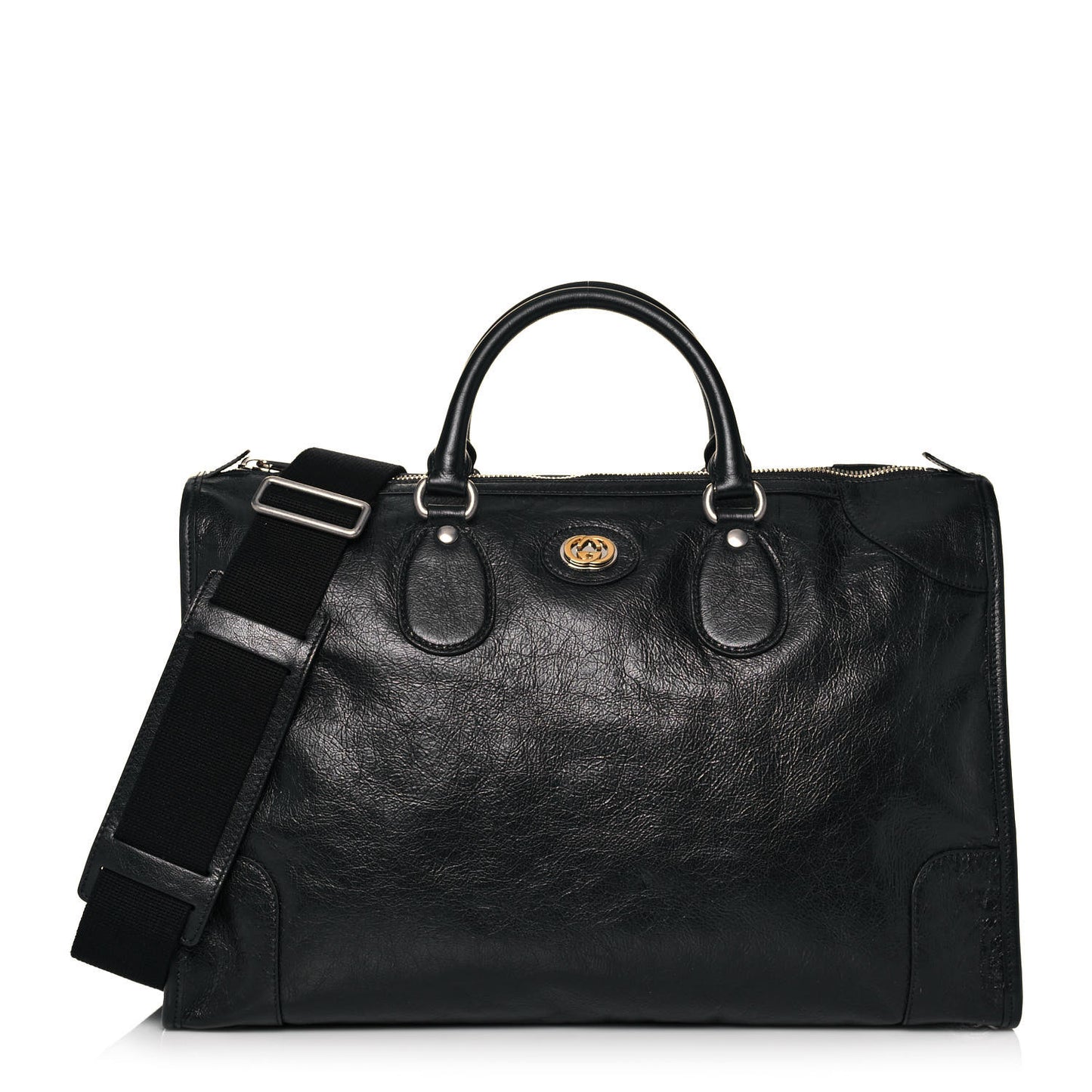 Fluffy Calfskin Morpheus Weekender Duffle Black