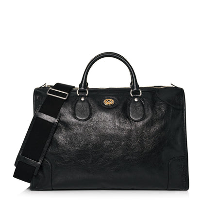 Gucci Fluffy Calfskin Morpheus Weekender Duffle Black 1 of 13