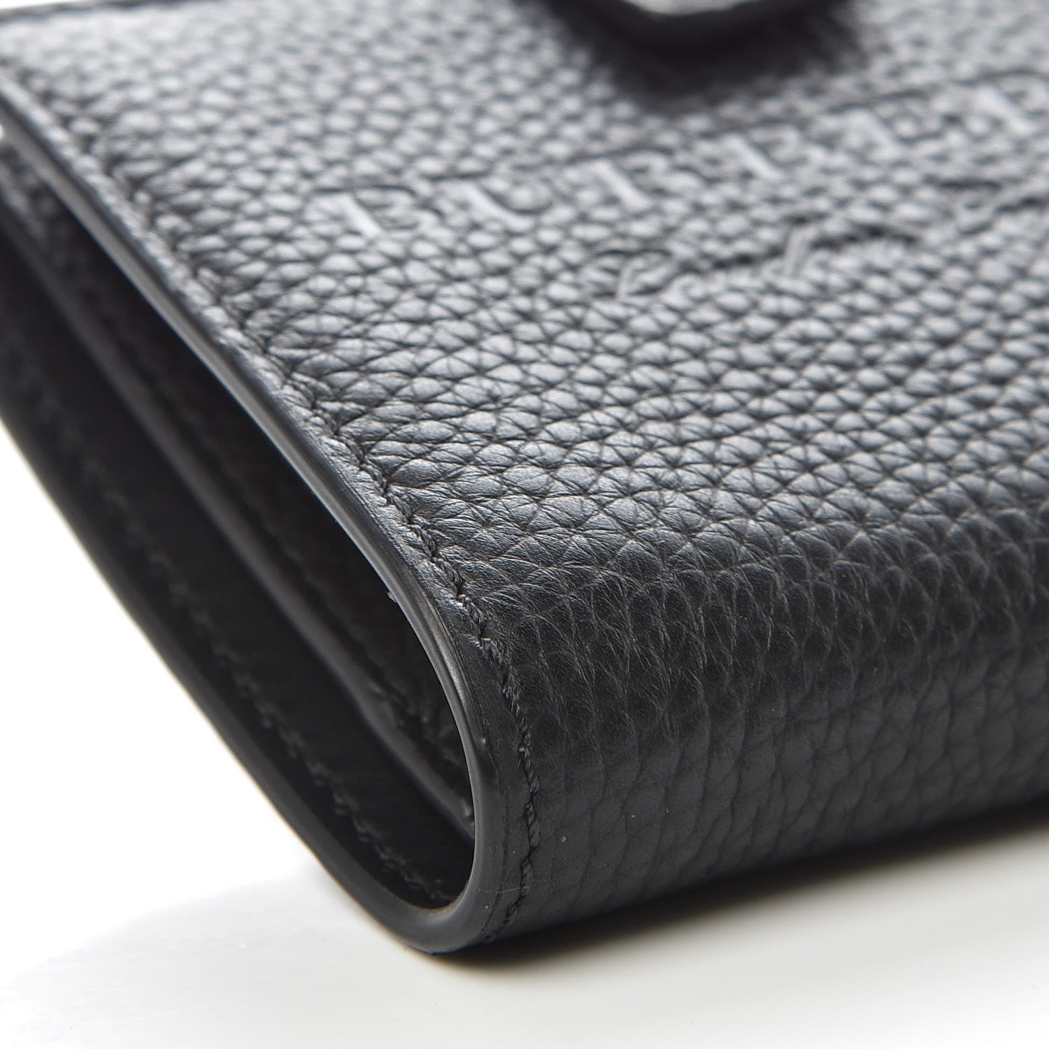 Burberry Soft Grained Calfskin Logo Embossed Lakeside Wallet Black 5 of 10