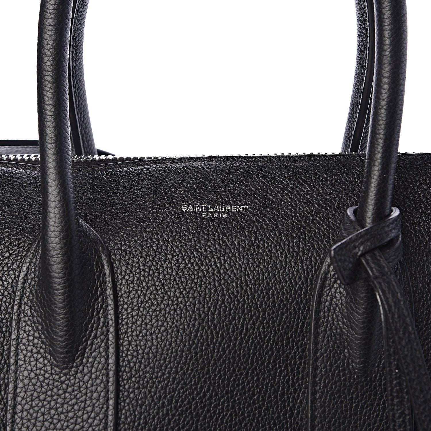 Saint Laurent Grained Calfskin Medium Souple Sac De Jour Duffle Black 9 of 9