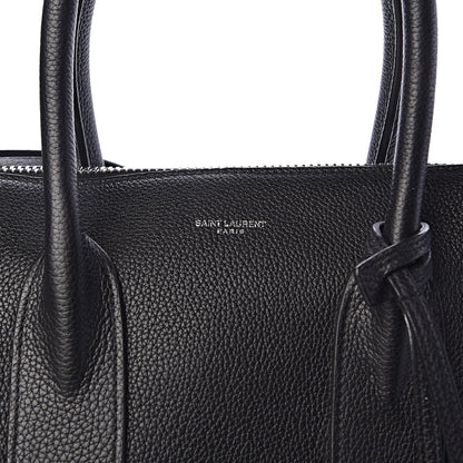Saint Laurent Grained Calfskin Medium Souple Sac De Jour Duffle Black 9 of 9