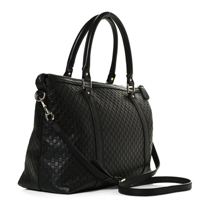 Gucci Soft Microguccissima Medium Zippered Satchel Black 3 of 17