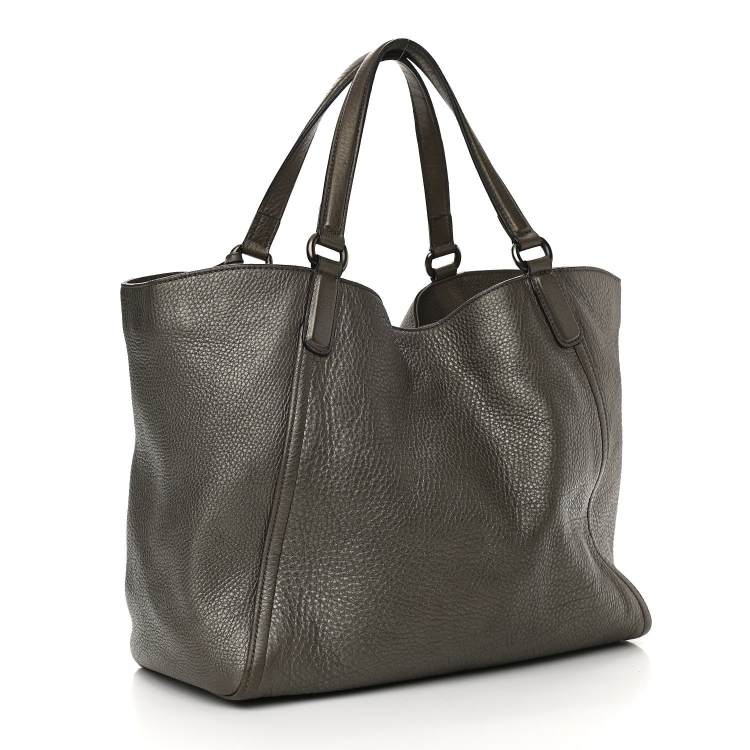 Gucci Metallic Pebbled Calfskin Medium Soho Shoulder Bag Sasso 3 of 17