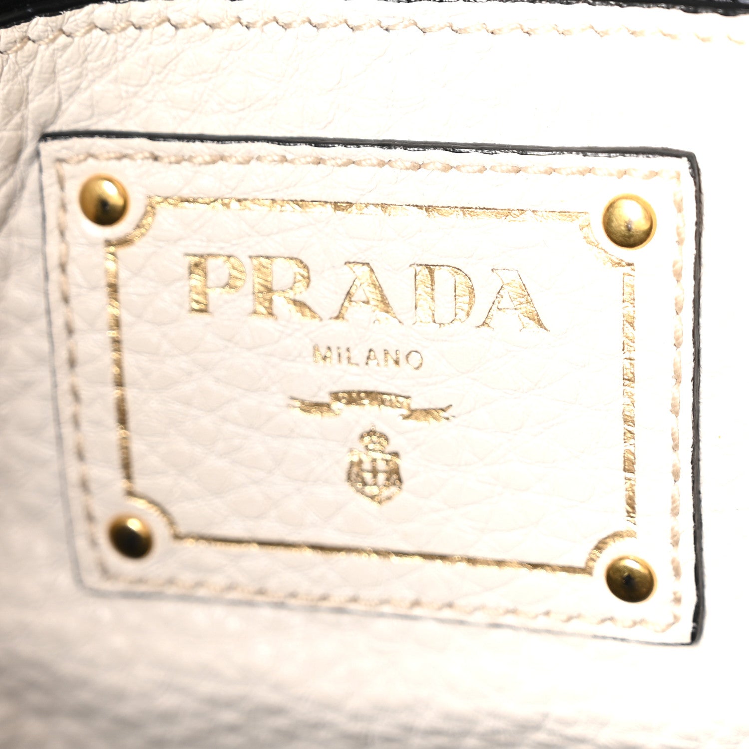 Prada Vitello Daino Tote Talco 6 of 9
