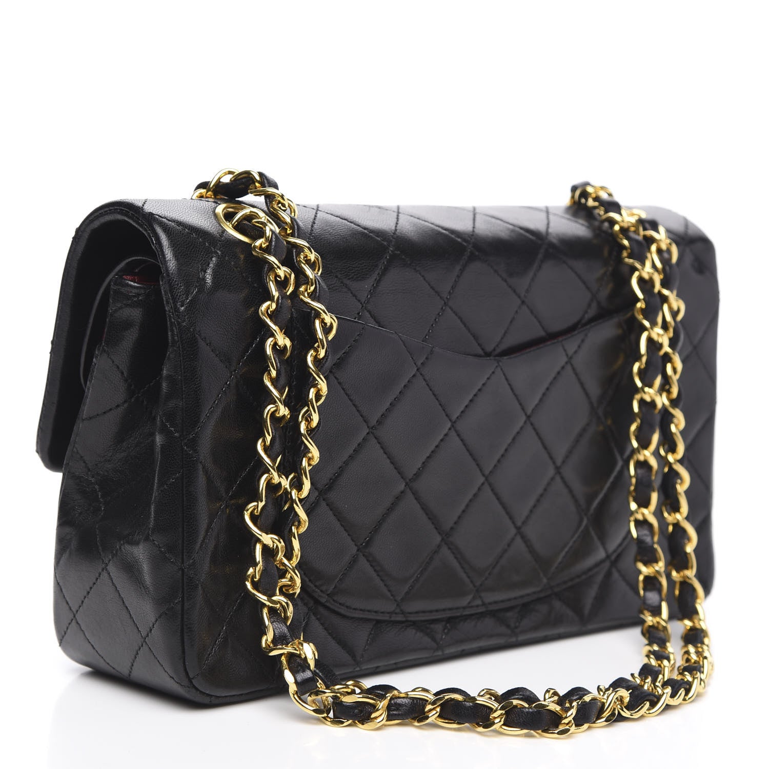 Chanel Lambskin Quilted Small Double Flap Black 3 of 15