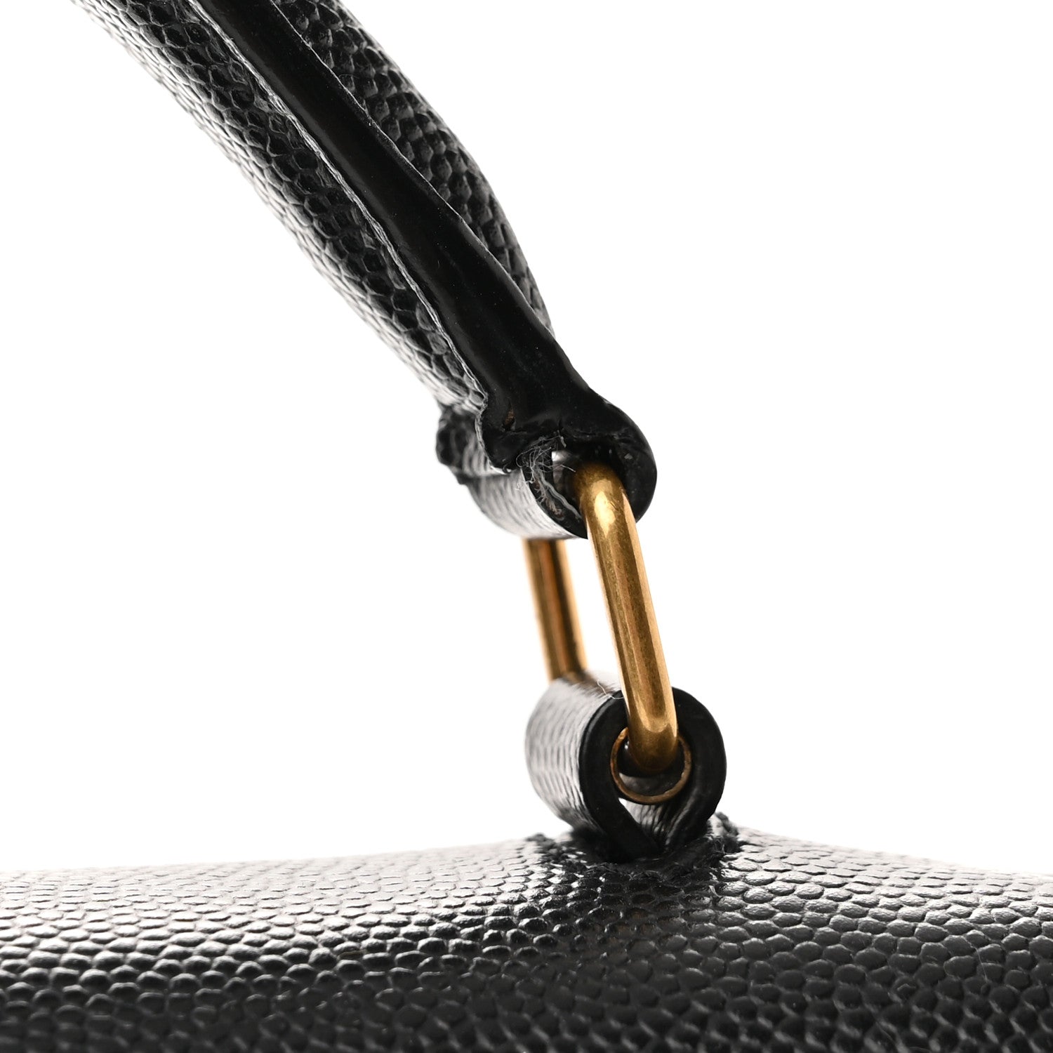 Saint Laurent Grain de Poudre Mini Classic Monogram Cassandra Top Handle Black 10 of 10