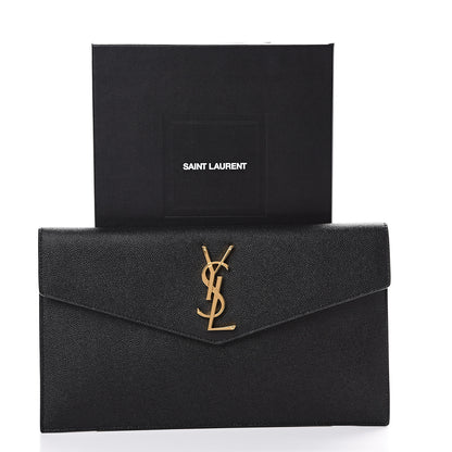Saint Laurent Grain De Poudre Uptown Pouch Black 9 of 9