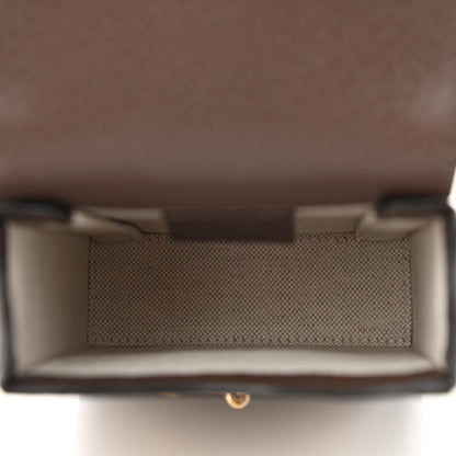 Gucci Monogram Jumbo GG Textured Dollar Calfskin Mini Horsebit 1955 Crossbody Bag Camel Ebony New Acero 5 of 9