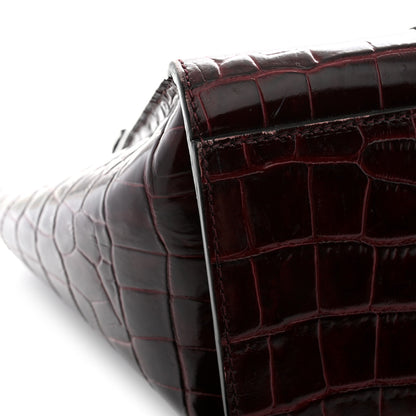 Mulberry Crocodile Embossed Calfskin Bayswater Oxblood 11 of 13