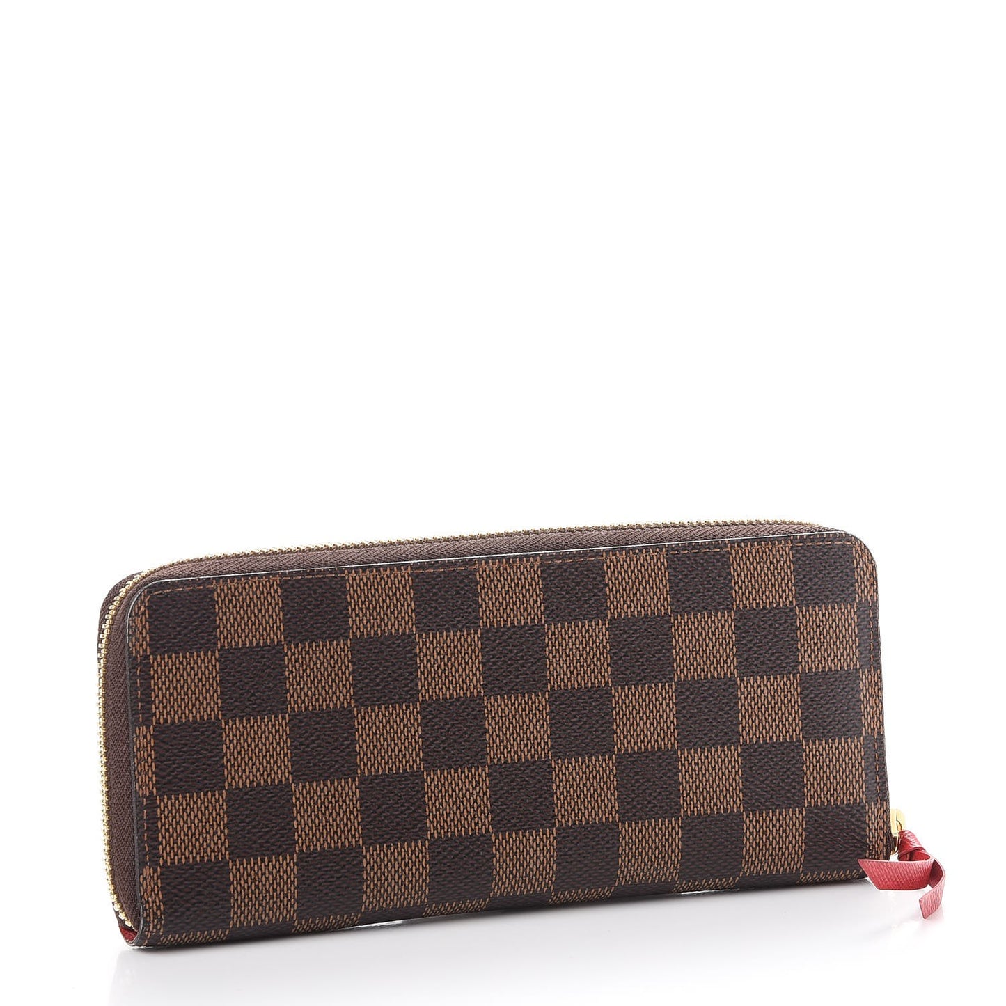 Damier Ebene Clemence Wallet Cherry
