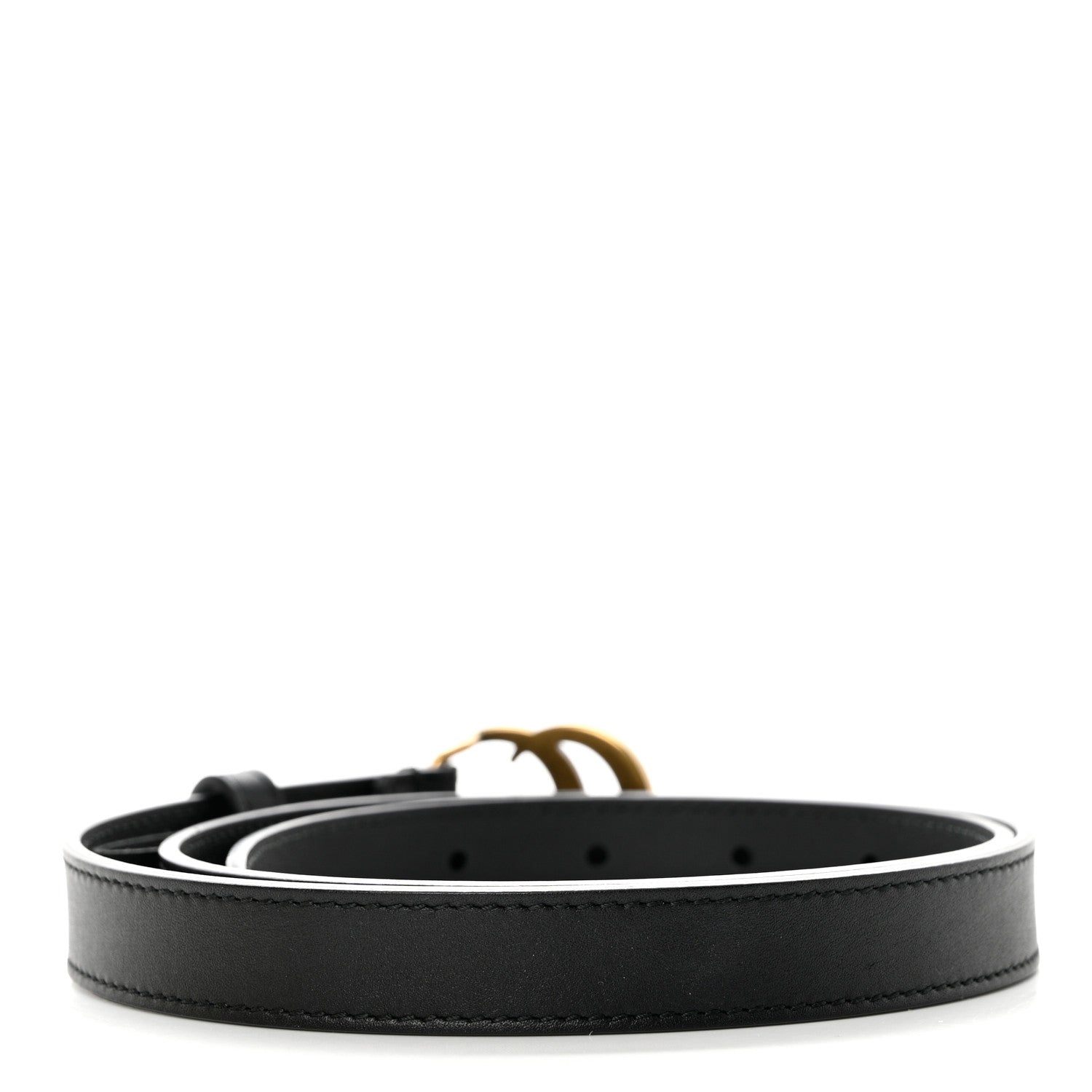 Gucci Calfskin Double G 20mm Belt 80 32 Black 2 of 5