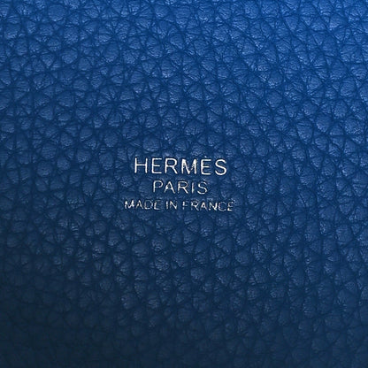 Hermes Taurillon Clemence Picotin Lock 22 MM Bleu Hydra 6 of 10