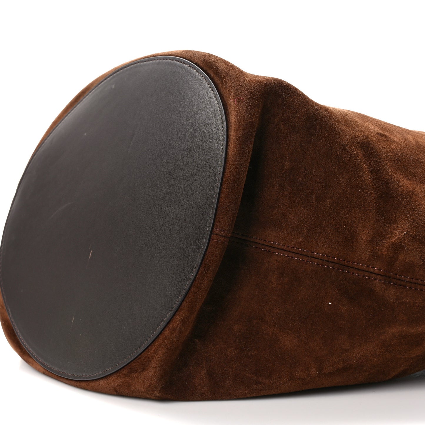 Suede Calfskin Medium Lotus Tote Toffee