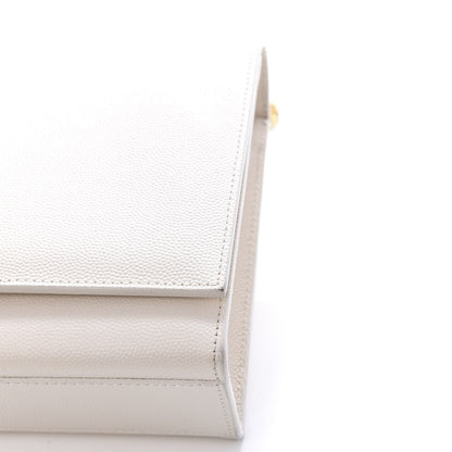 Saint Laurent Grain De Poudre Medium Classic Monogram Kate Satchel Porcellana 10 of 10