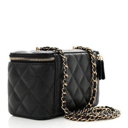 Chanel Caviar Quilted Small Vanity Case With Chain Black 3 of 11