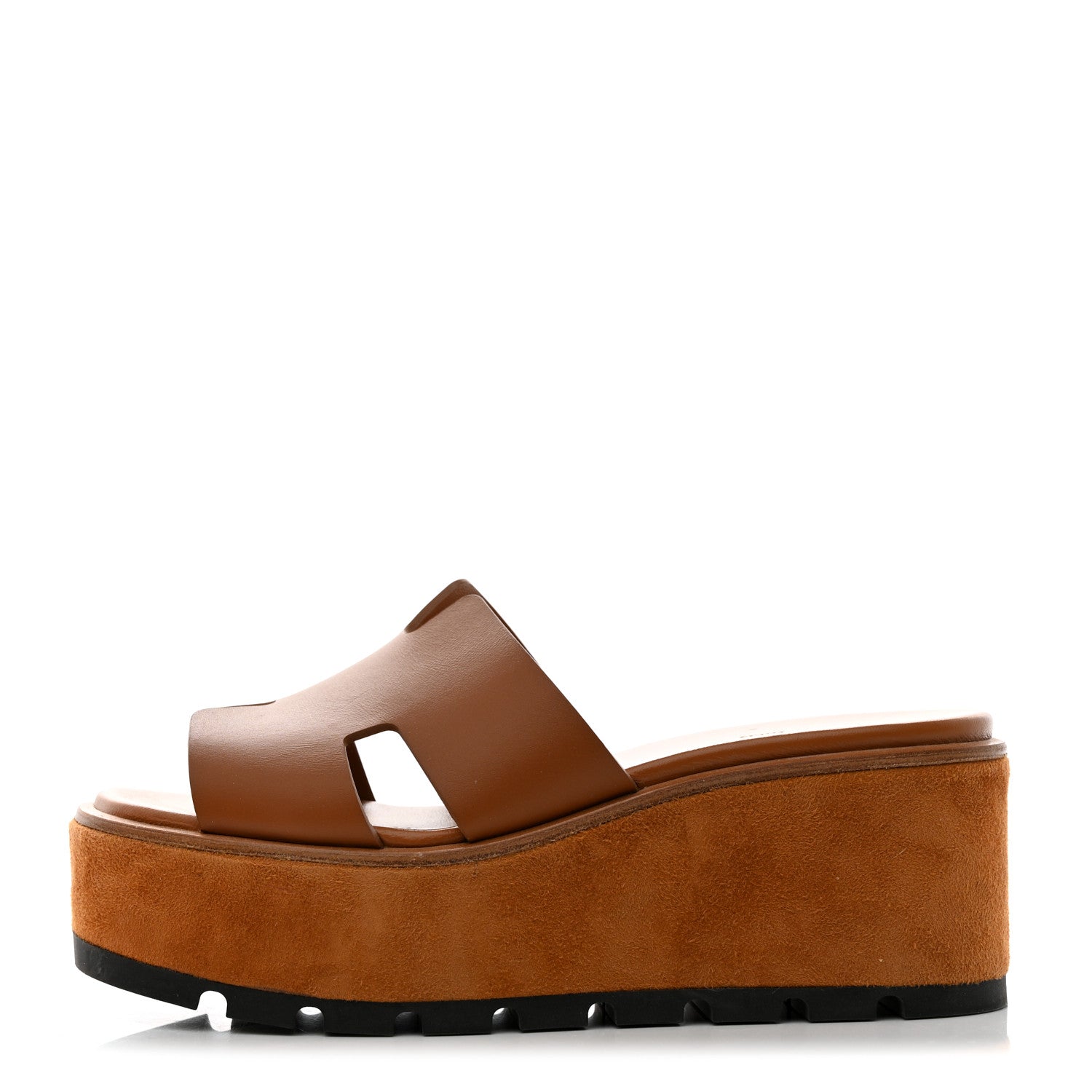 Hermes Calfskin Suede Eze 30 Sandals 36 Naturel 1 of 10