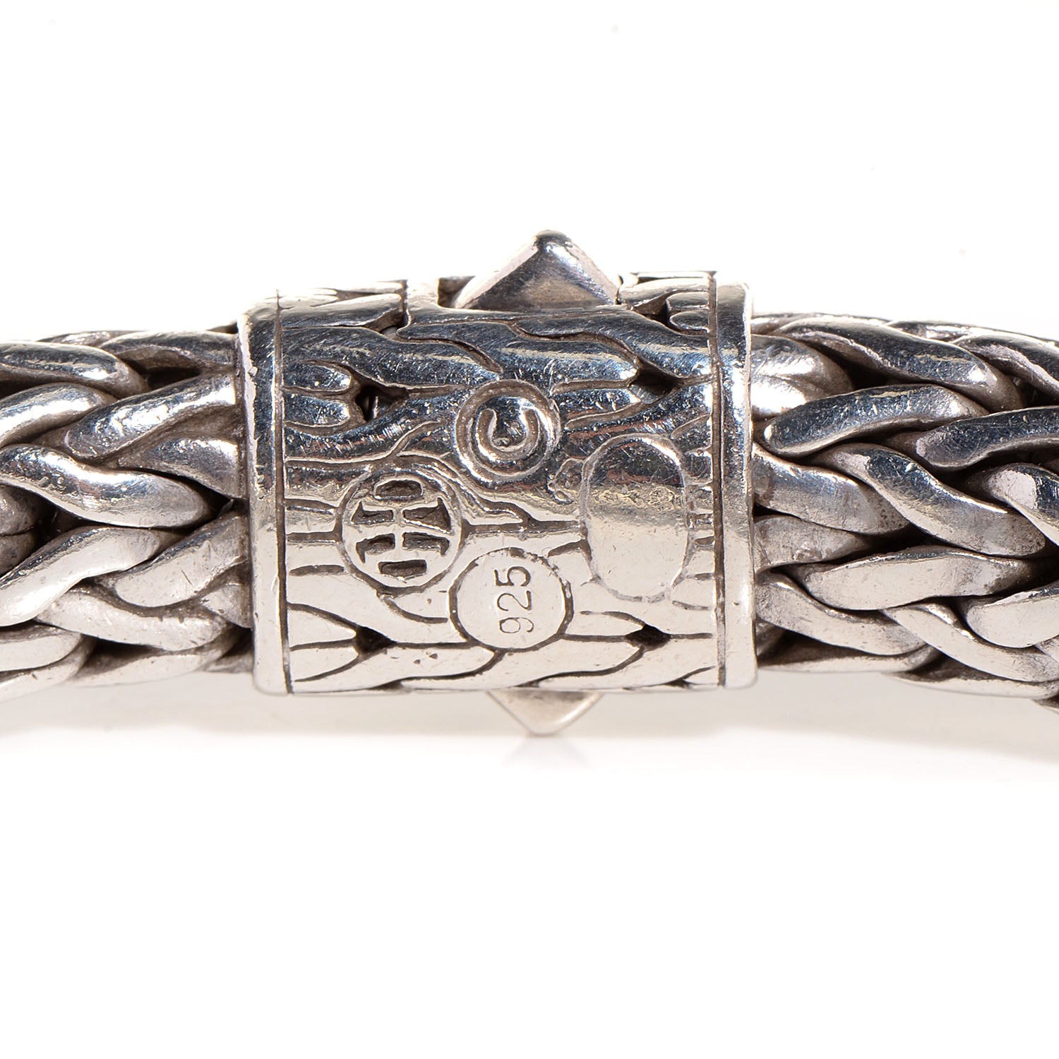 John Hardy Sterling Silver Diamond 11mm Classic Chain Bracelet 4 of 6