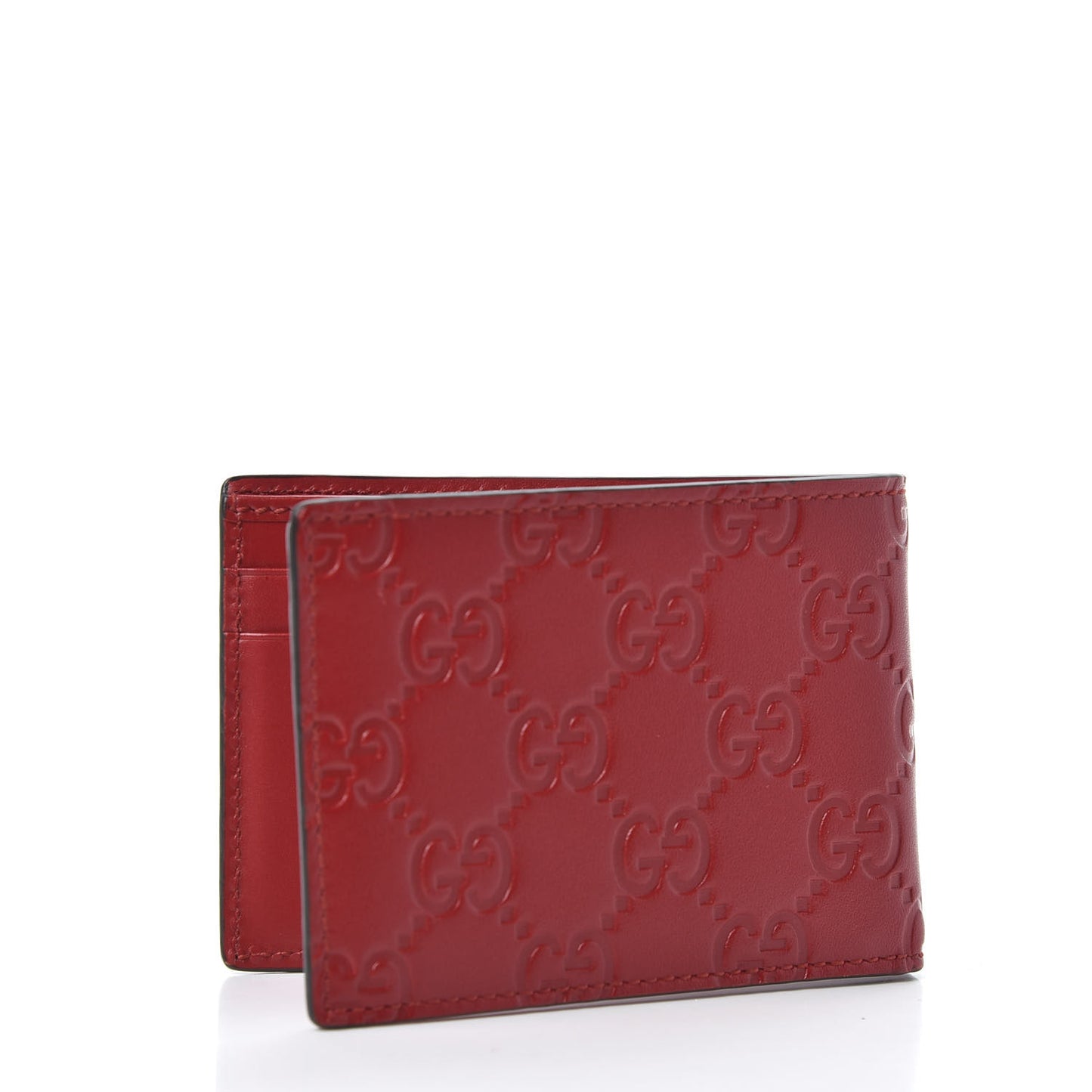 Guccissima Signature Bi-Fold Wallet Red