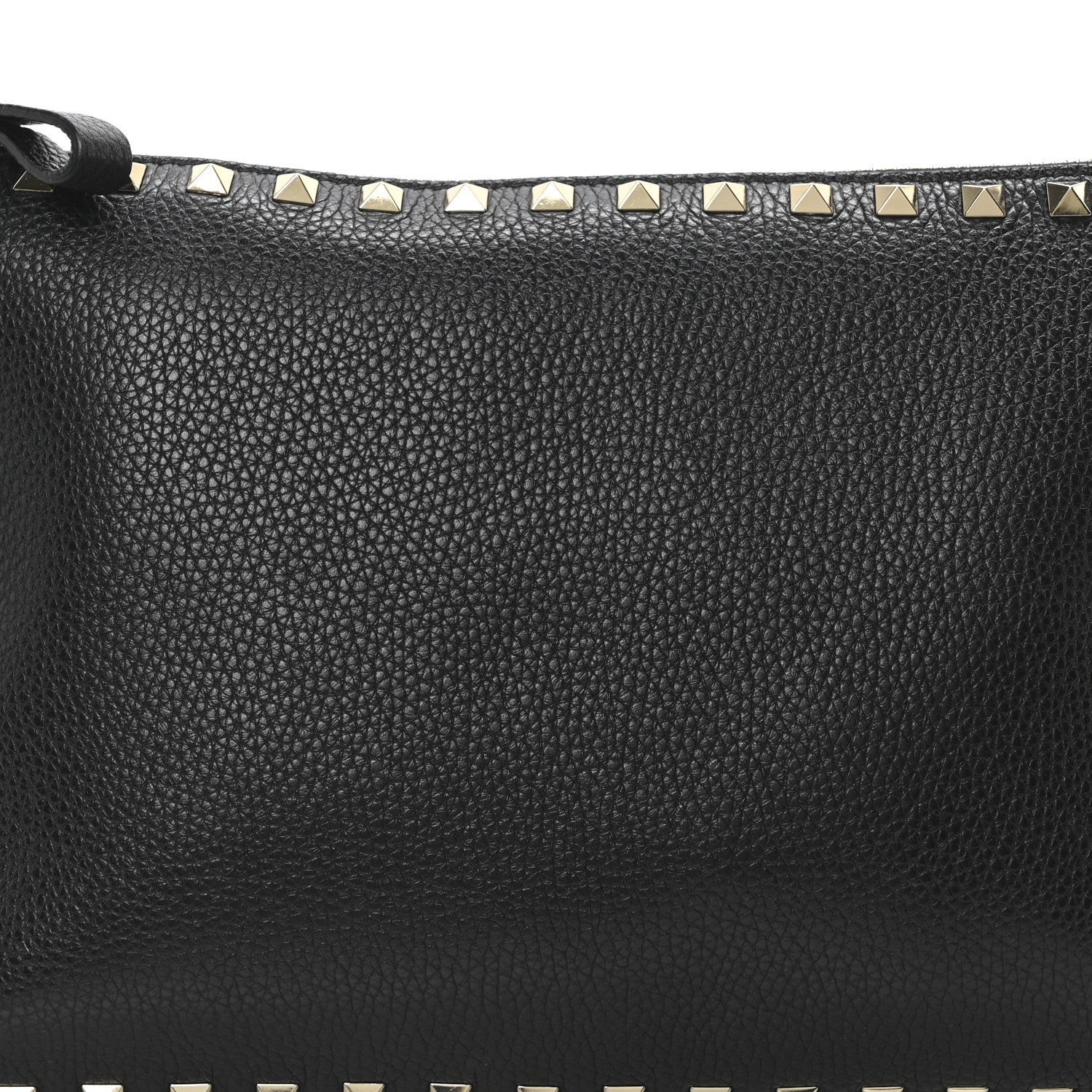 Valentino Garavani Calfskin Rockstud Zip Pouch Black Black 7 of 9